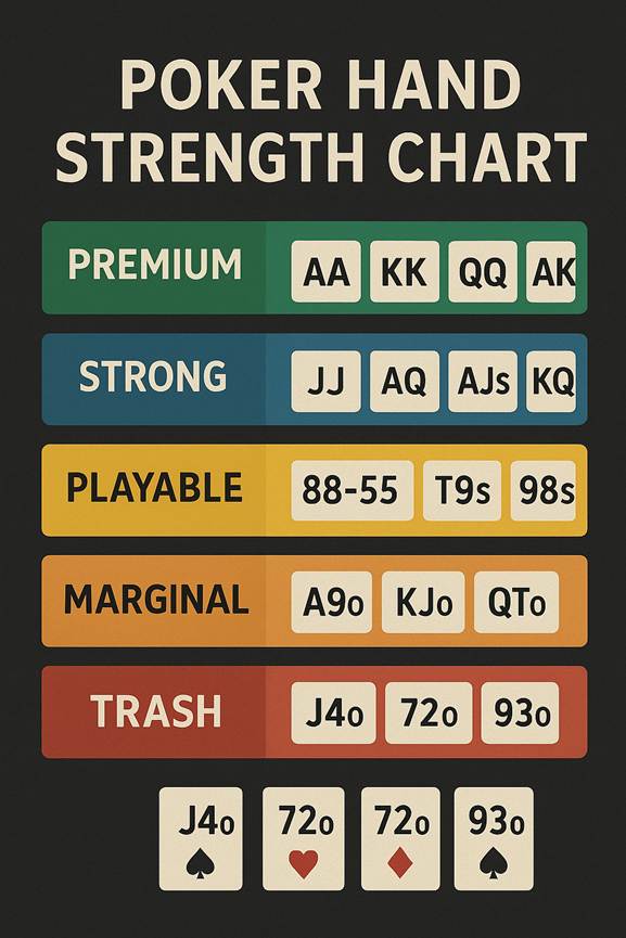 poker hand strength chart